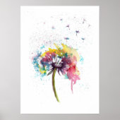 Poster Couleur Abstraite Dandelion (Devant)