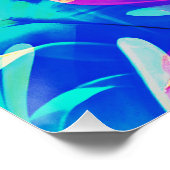 Poster Couleur Abstraite florale moderne Pastel (Coin)