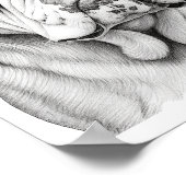 Poster Couleur adulte de chien réaliste (Coin)