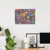 Poster Couleur Animée, 24x18 (Bureau à domicile)