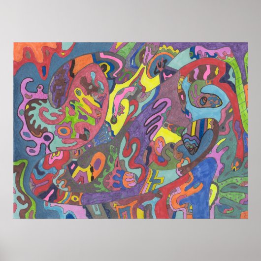 Poster Couleur Animée, 24x18 (Devant)