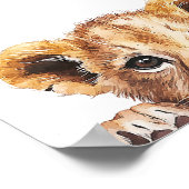 Poster Couleur Aquarelle Bébé Lion Décor (Coin)