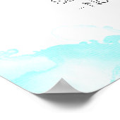 Poster Couleur arc-en-ciel nuages Baby shower blanc Bienv (Coin)