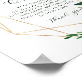 Poster Couleur blanche floue or Cadre géométrique Couette (Coin)