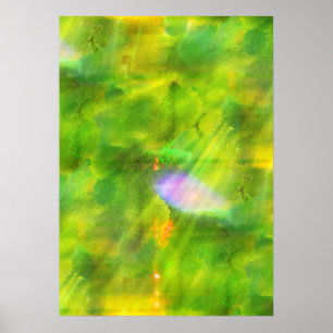 Poster couleur bleu arrière - plan vert, jaune