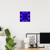 Poster Couleur Bleu Bleu Clair Violet Fils Abstraits (Bureau à domicile)