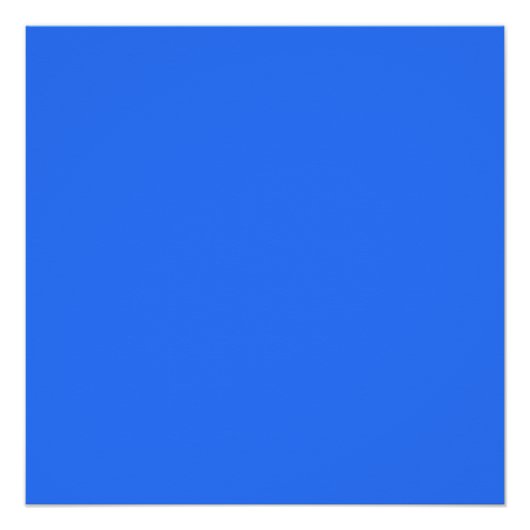 Poster couleur bleu électrique profond (Devant)
