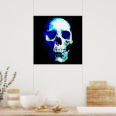 Poster Couleur bleu Pop Art (Cuisine)