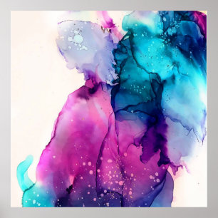 Poster couleur bleu pourpre