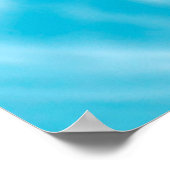 Poster Couleur bleue claire texture de surface d'eau calm (Coin)