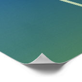 Poster Couleur bleue de l'employé du mois affichage photo (Coin)