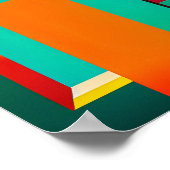 Poster Couleur bloc peinture Abstraite (Coin)