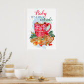 Poster Couleur chocolat chaud de Noël personnalisé (Cuisine)