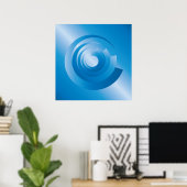 Poster couleur ciel filant (Bureau à domicile)