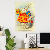Poster Couleur complète du lapin blanc (Bureau à domicile)