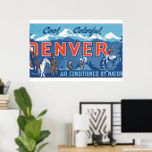 Poster couleur cool Denver_Vintage voyage (Bureau à domicile)