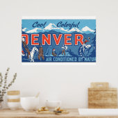 Poster couleur cool Denver_Vintage voyage (Cuisine)