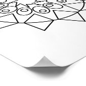 Poster - Couleur dans cette conception Mandala sim (Coin)