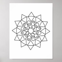 Poster - Couleur dans cette conception Mandala sim
