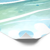 Poster Couleur d'aquarelle Bout (Coin)