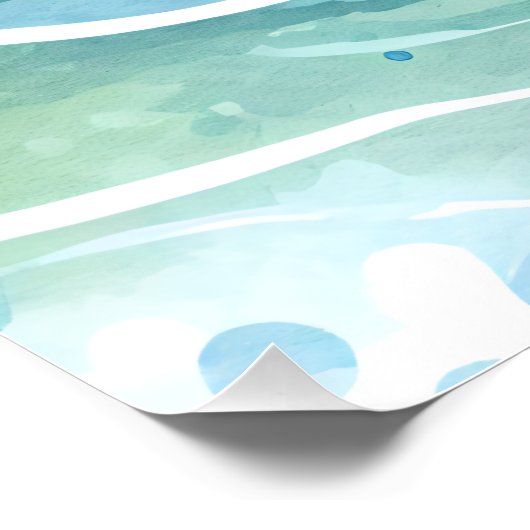 Poster Couleur d'aquarelle Bout (Coin)