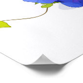 Poster Couleur d'aquarelle des fleurs du matin (Coin)