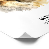 Poster Couleur d'aquarelle dorée personnalisée (Coin)