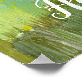 Poster Couleur d'aquarelle fleurie (Coin)