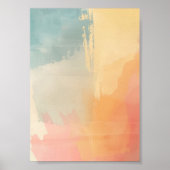 Poster Couleur de dégradé Pastel Abstrait (Devant)