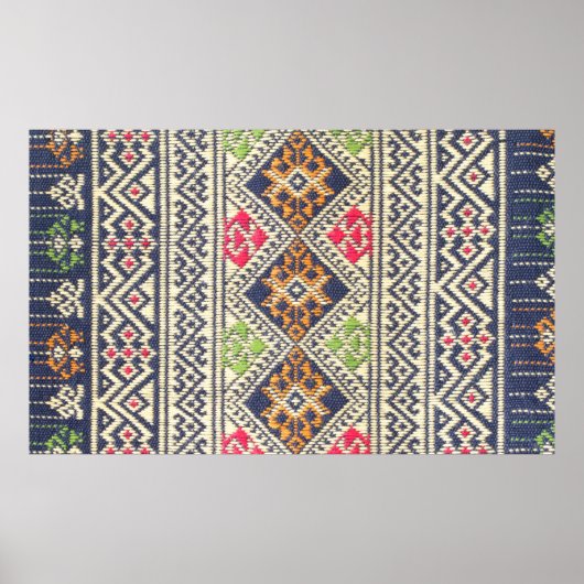 Poster Couleur de la surface de tapis de style thaïlandai (Devant)