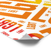 POSTER COULEUR DE MOTIF DE MOT LGBT (Coin)