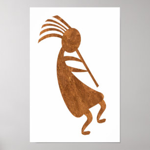 Poster Couleur de rouille de Kokopelli