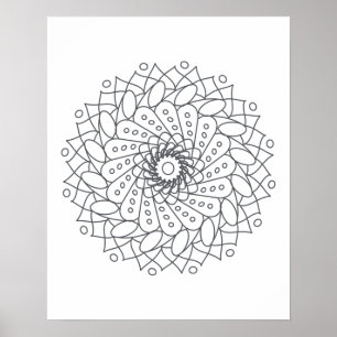 Poster Couleur de votre propre Mandala Wall Art