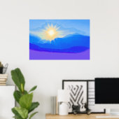 Poster Couleur d'eau (Bureau à domicile)