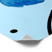 Poster Couleur d'eau Abstraite formes géométriques avec s (Coin)