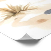 Poster Couleur d'eau blanche, blanche et Denim (Coin)