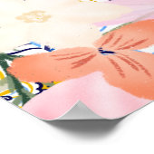 Poster Couleur d'eau bleu italien bienvenue à la nuptiale (Coin)