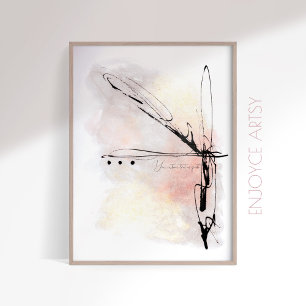 Poster Couleur d'eau colorée contrastante paroi abstraite