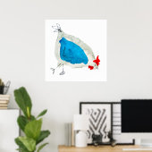 Poster Couleur d'eau des poulets mignons (Bureau à domicile)