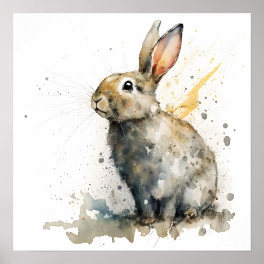 Poster Couleur d'eau douce Rabbit (Devant)