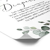 Poster Couleur d'eau eucalyptus verdure couches tard la n (Coin)