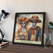 Poster Couleur d'eau mariage Dia de los Muertos