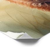 Poster Couleur d'eau mignonne Peinture d'une vache des Hi (Coin)