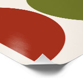 Poster Couleur des demi-cycles MCM sur Carré crème (Coin)