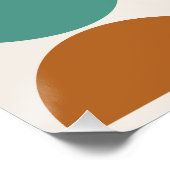 Poster Couleur des demi-cycles MCM sur crème (Coin)