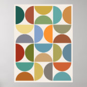 Poster Couleur des demi-cycles MCM sur crème (Devant)