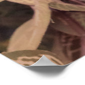 Poster Couleur des fleurs murales texture rétro - Effet V (Coin)