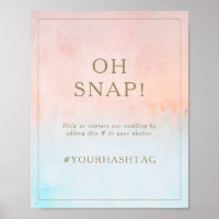 Couleur d'été coucher d'eau Oh Snap Mariage Hashta