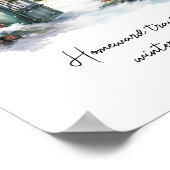 Poster Couleur d'hiver Nordique sur mesure (Coin)