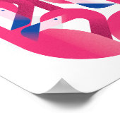 Poster Couleur du Flamant rose Miami (Coin)